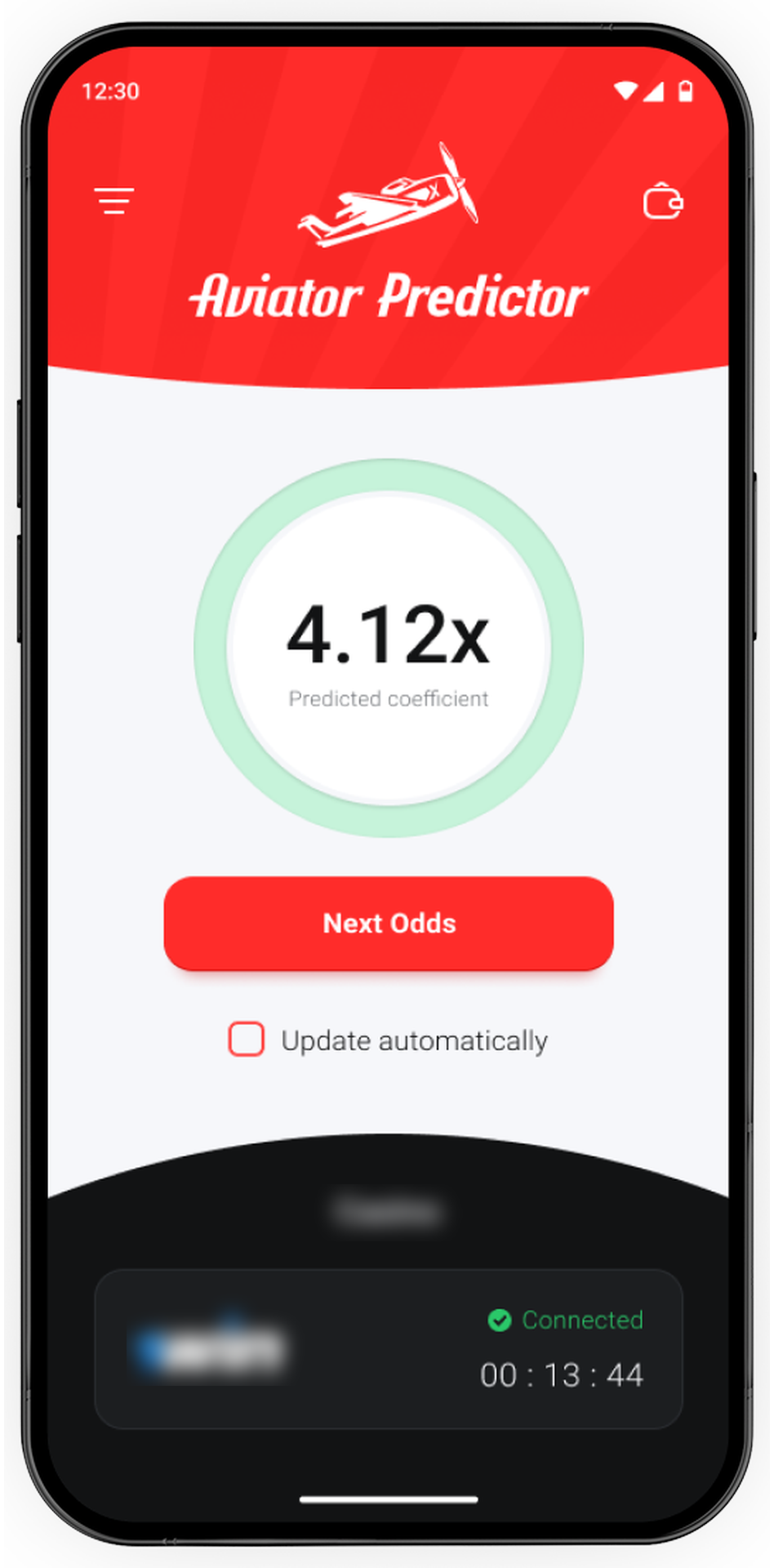 Ecrã da aplicação Aviator Predictor APK